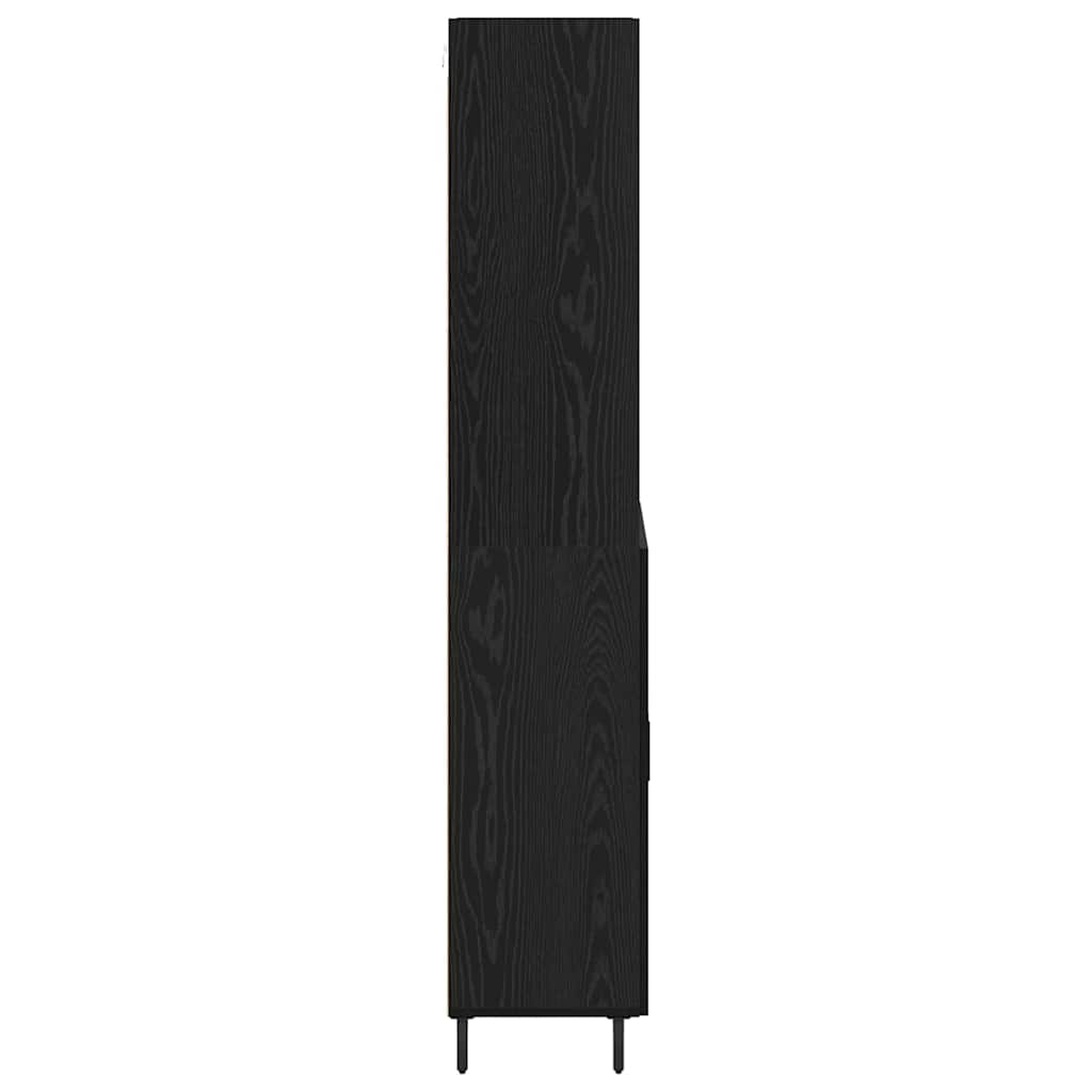 Highboard 2 Stk. Schwarz Eichen-Optik 69,5 x 32,5 x 180 cm