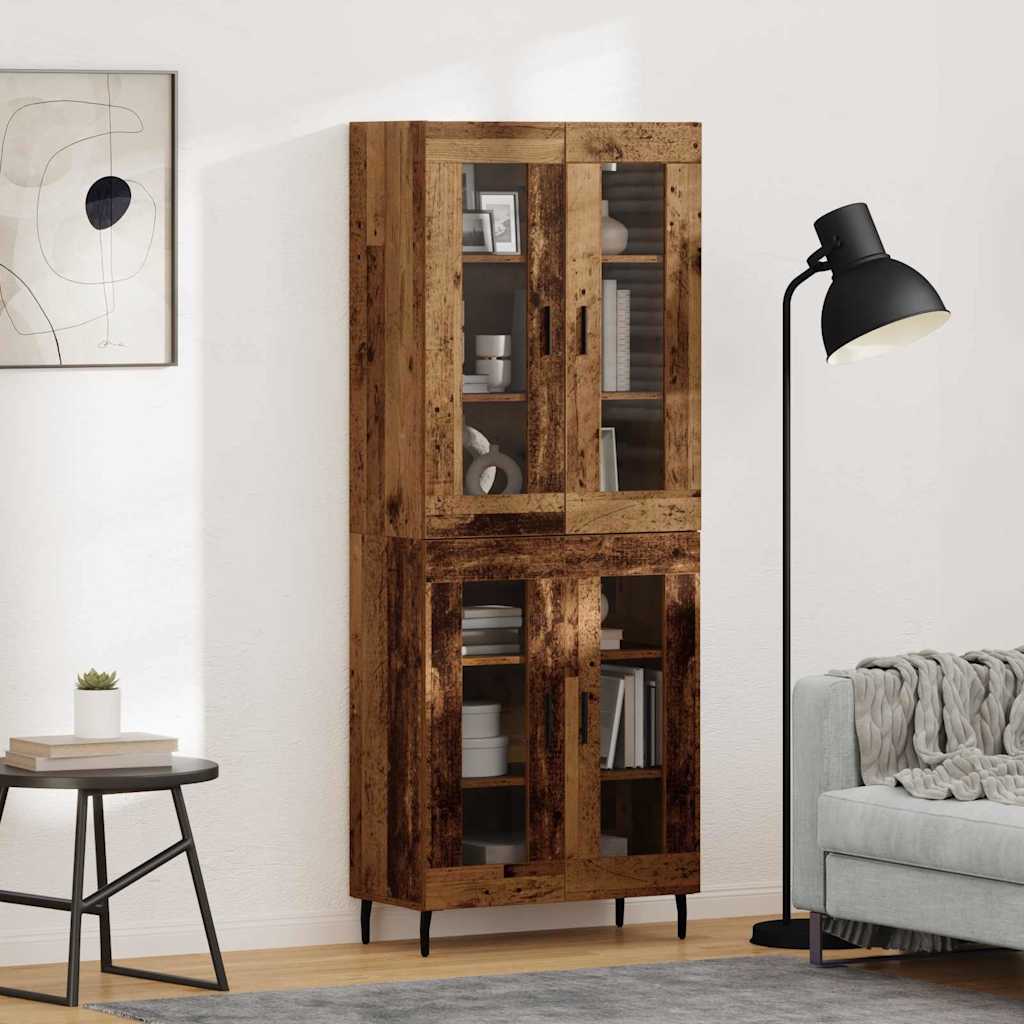 Highboard 2 stk. Altholz 69,5 x 34 x 180 cm Holzwerkstoff
