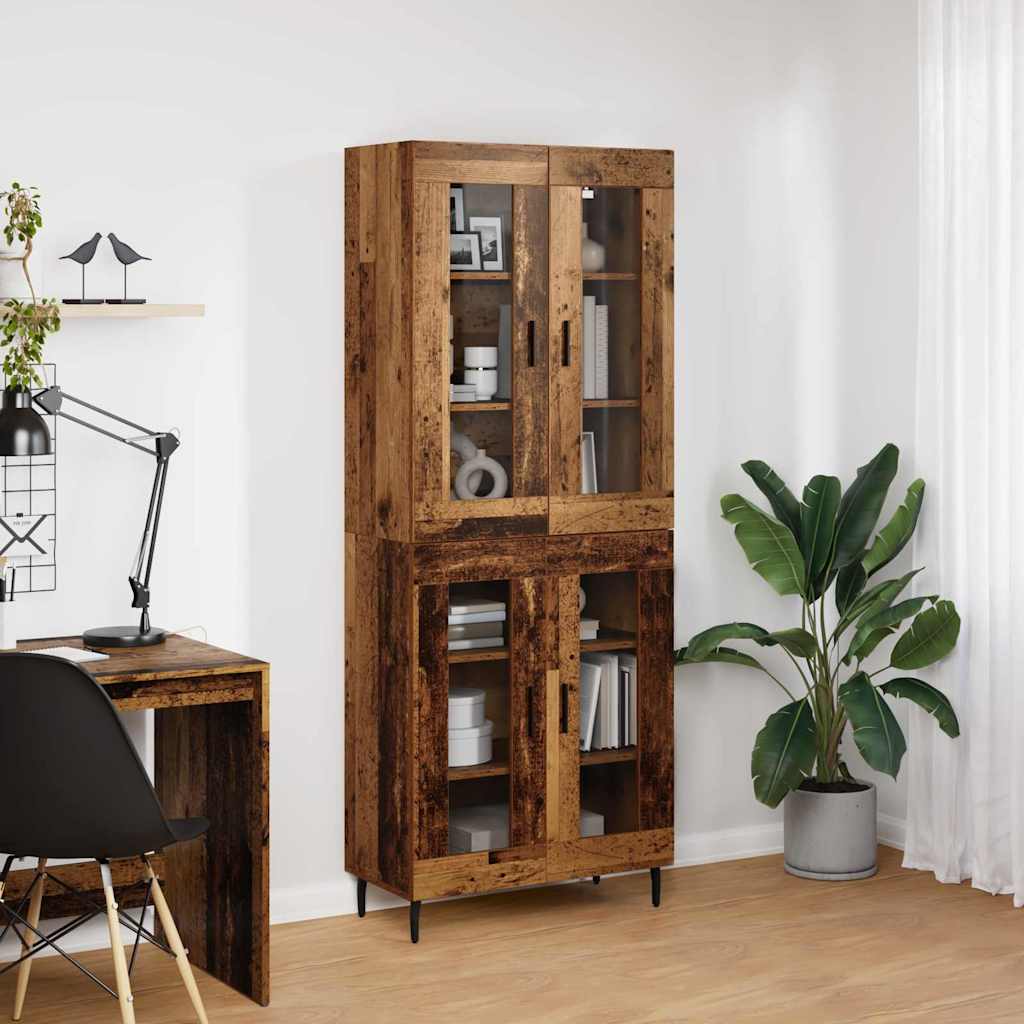 Highboard 2 stk. Altholz 69,5 x 34 x 180 cm Holzwerkstoff