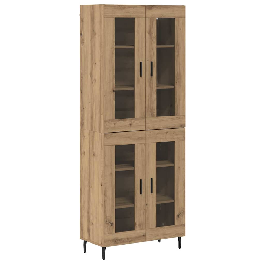 Highboard 2 stk. Artisan-Eiche 69,5 x 34 x 180 cm Holzwerkstoff