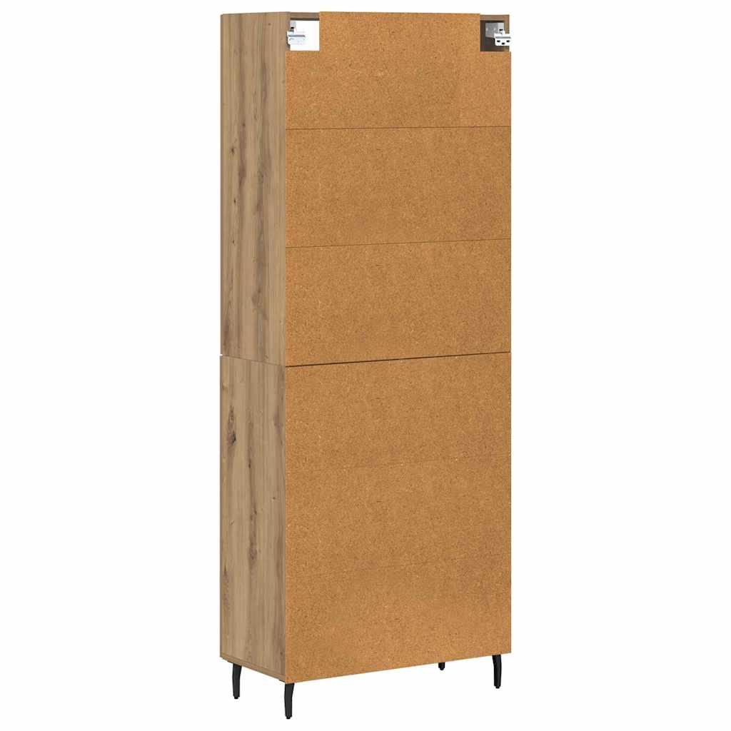 Highboard 2 stk. Artisan-Eiche 69,5 x 34 x 180 cm Holzwerkstoff