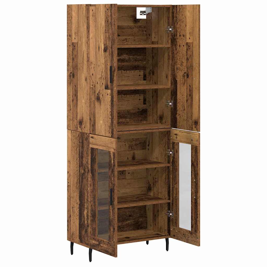 Highboard Altholz 69,5 x 34 x 180 cm Holzwerkstoff