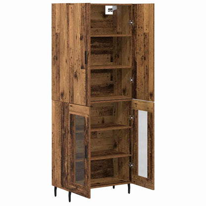 Highboard Altholz 69,5 x 34 x 180 cm Holzwerkstoff