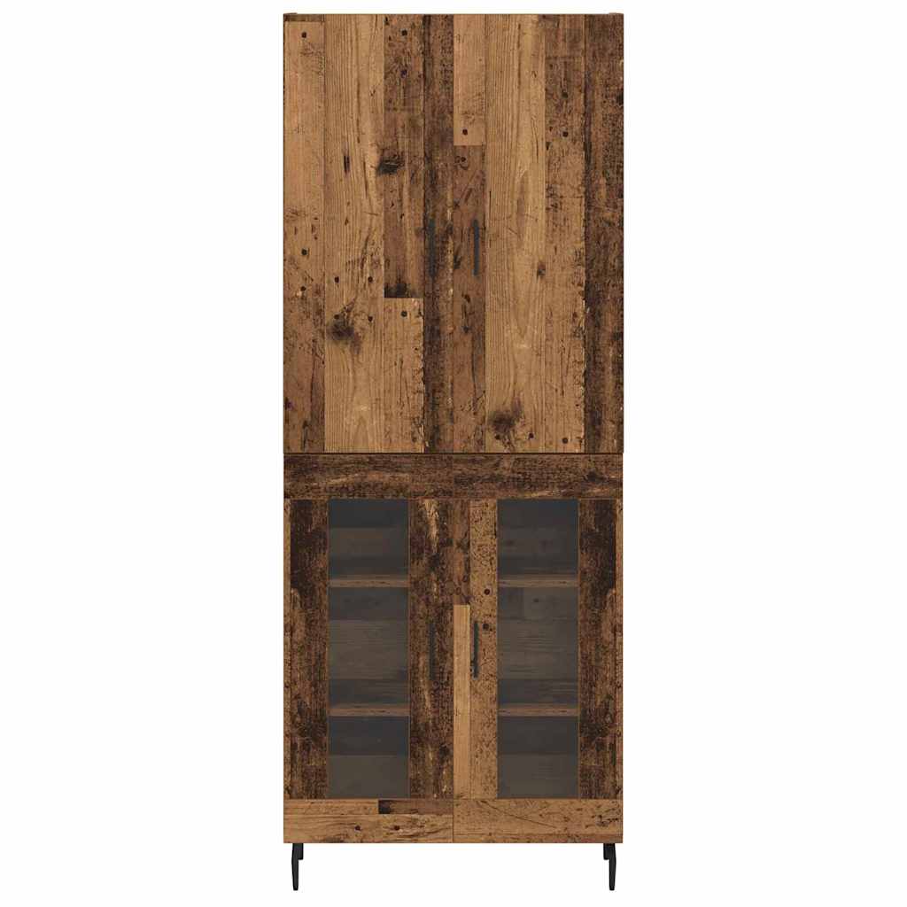 Highboard Altholz 69,5 x 34 x 180 cm Holzwerkstoff