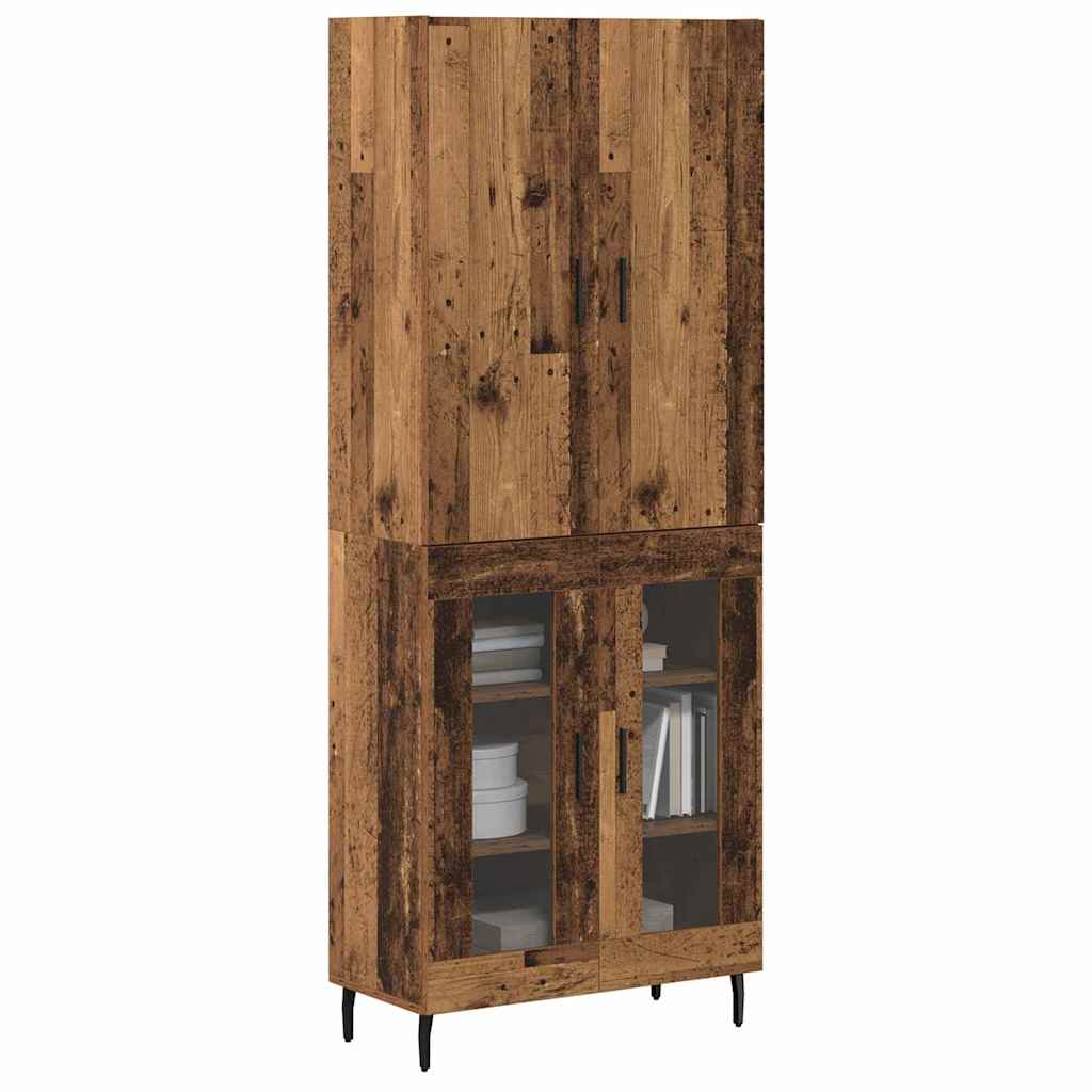 Highboard Altholz 69,5 x 34 x 180 cm Holzwerkstoff