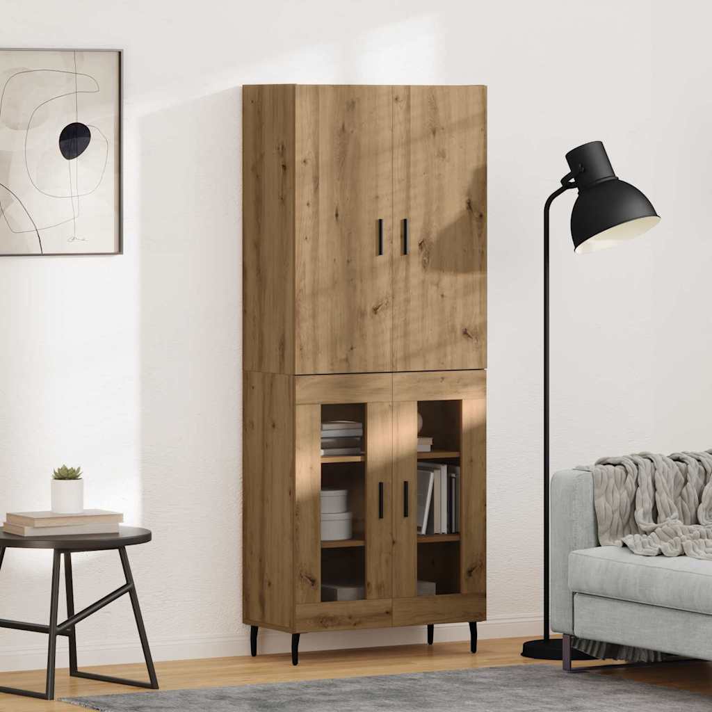 Highboard 2 pcs Altholz 69,5 x 34 x 180 cm Holzwerkstoff