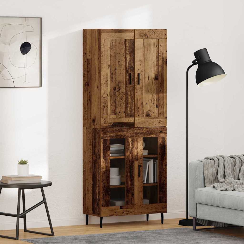 Highboard 2 stk. Altholz 69,5 x 34 x 180 cm Holzwerkstoff