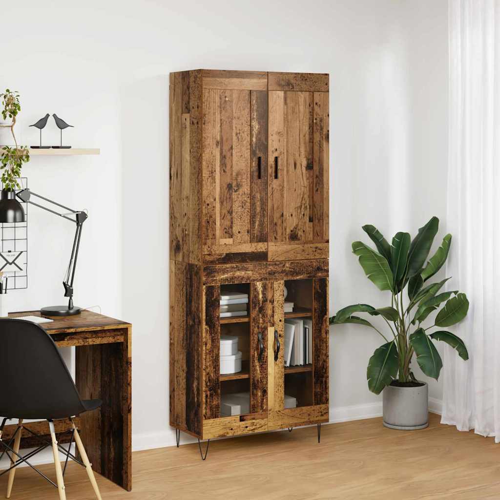 Highboard 2 stk. Altholz 69,5 x 34 x 180 cm Holzwerkstoff