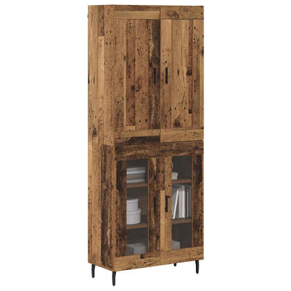 Highboard 2 stk. Altholz 69,5 x 34 x 180 cm Holzwerkstoff