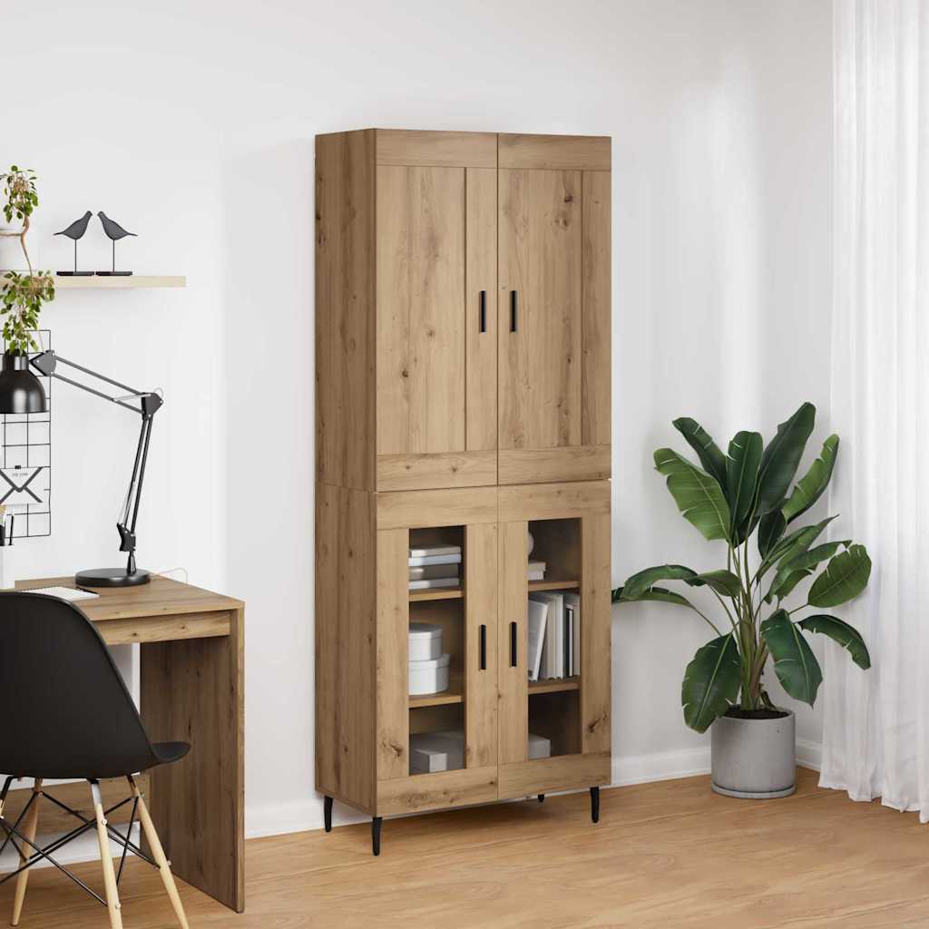 Highboard 2 pcs Artisan-Eiche 69,5 x 34 x 180 cm Holzwerkstoff