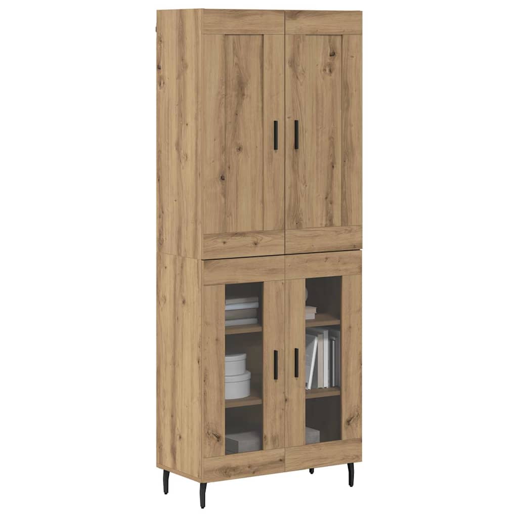 Highboard 2 pcs Artisan-Eiche 69,5 x 34 x 180 cm Holzwerkstoff