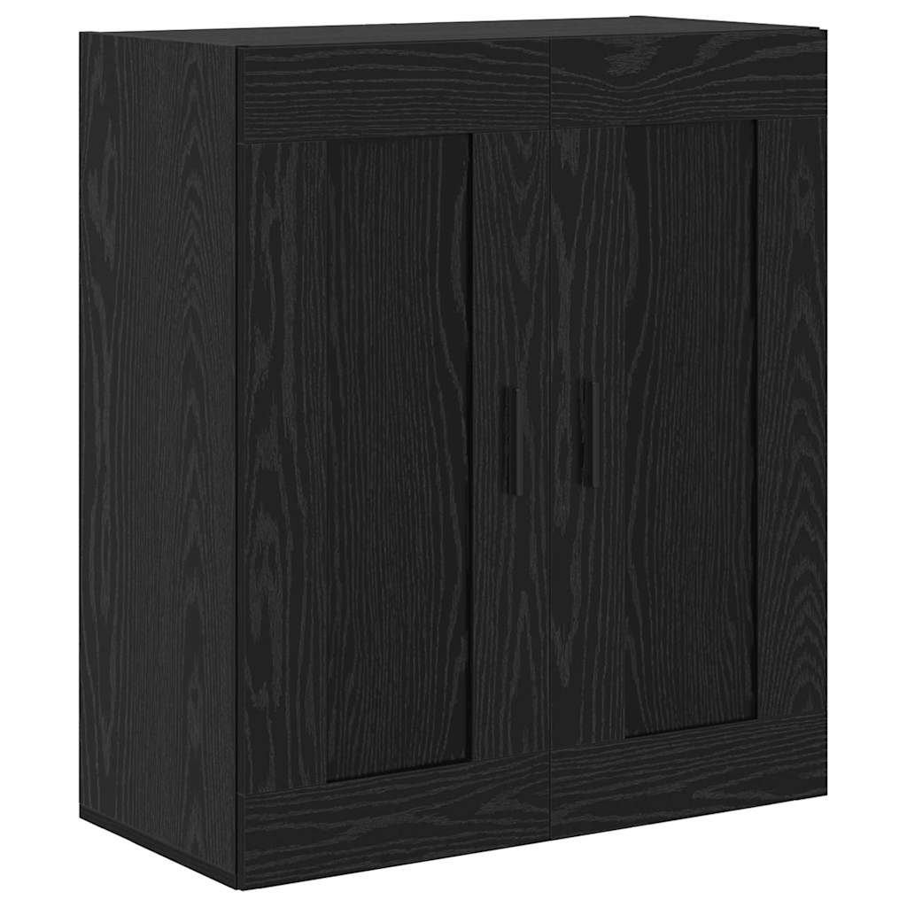 Highboard 2 stk. Schwarz Eichen-Optik 69,5 x 34 x 180 cm