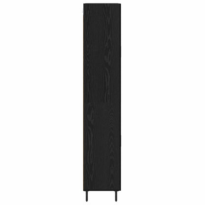Highboard 2 stk. Schwarz Eichen-Optik 69,5 x 34 x 180 cm