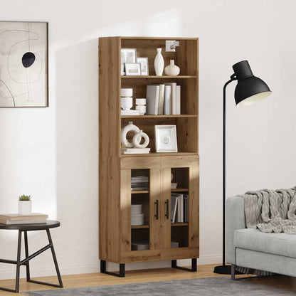 Highboard 2 stk. Artisan-Eiche 69,5 x 34 x 180 cm