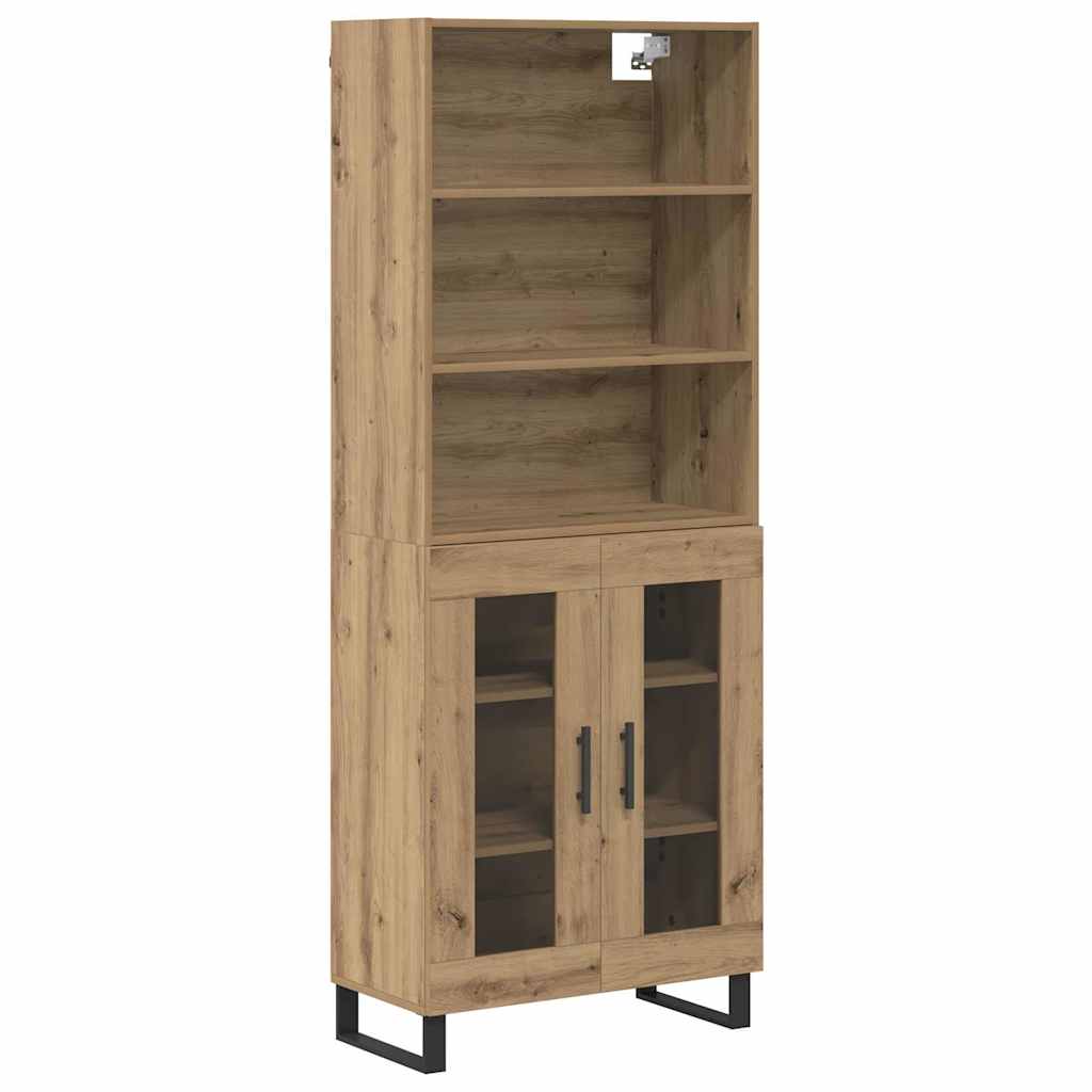 Highboard 2 stk. Artisan-Eiche 69,5 x 34 x 180 cm