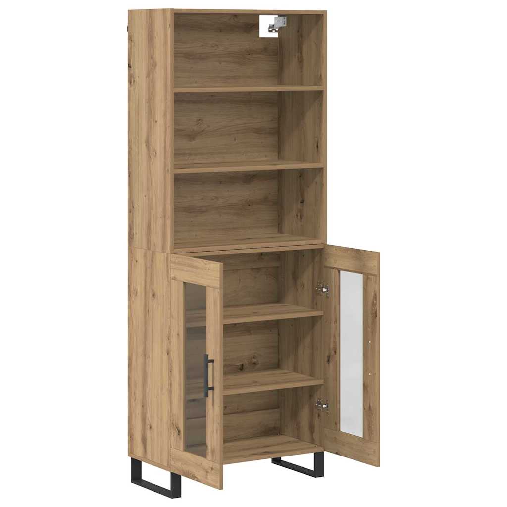 Highboard 2 stk. Artisan-Eiche 69,5 x 34 x 180 cm