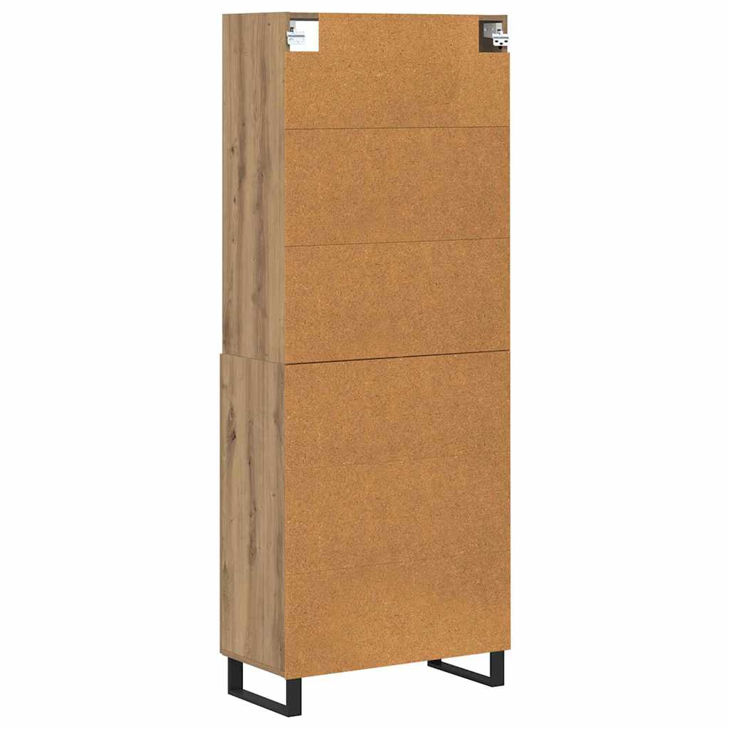 Highboard 2 stk. Artisan-Eiche 69,5 x 34 x 180 cm
