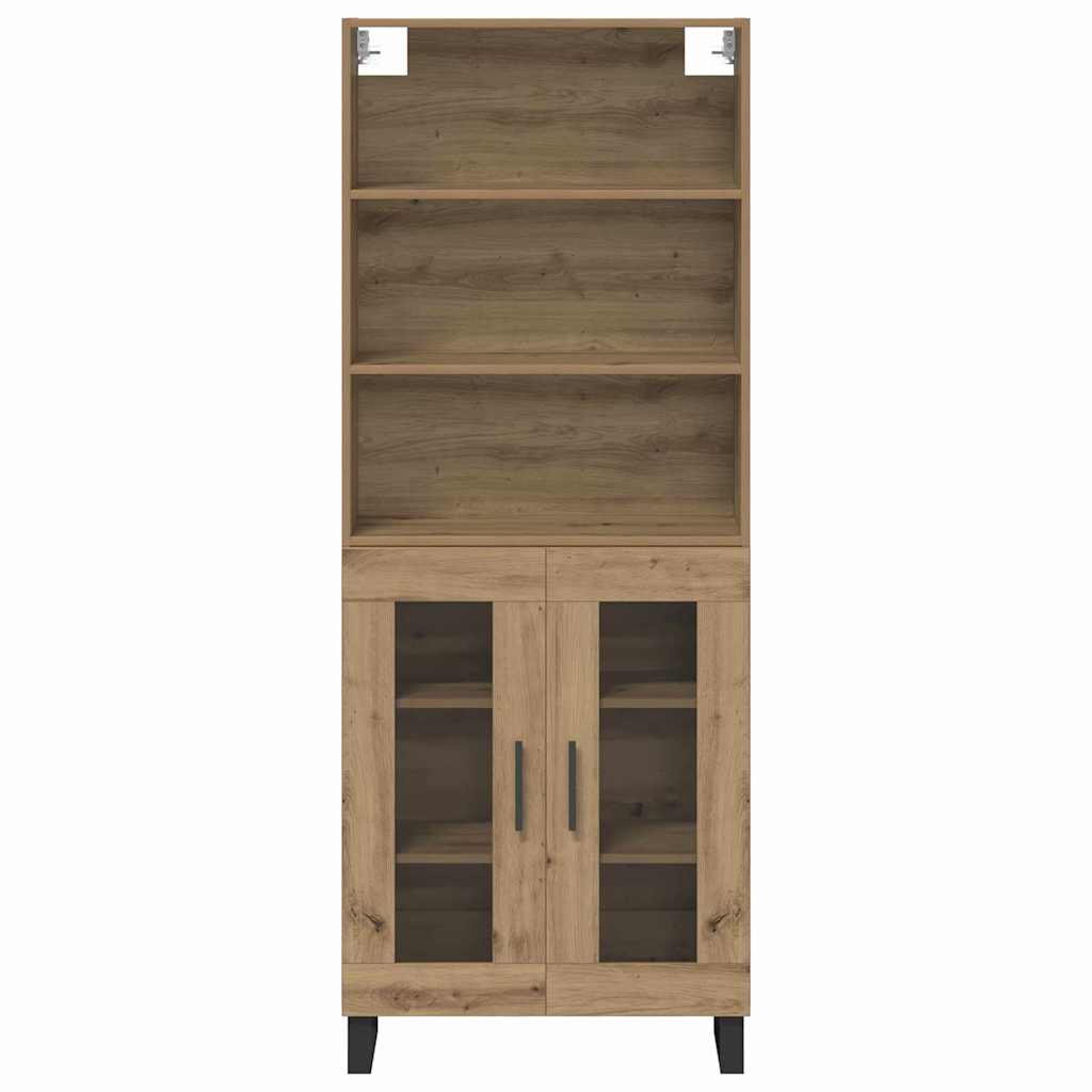 Highboard 2 stk. Artisan-Eiche 69,5 x 34 x 180 cm
