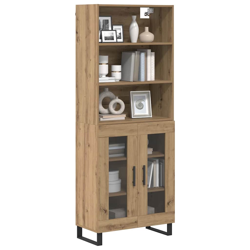 Highboard 2 stk. Artisan-Eiche 69,5 x 34 x 180 cm