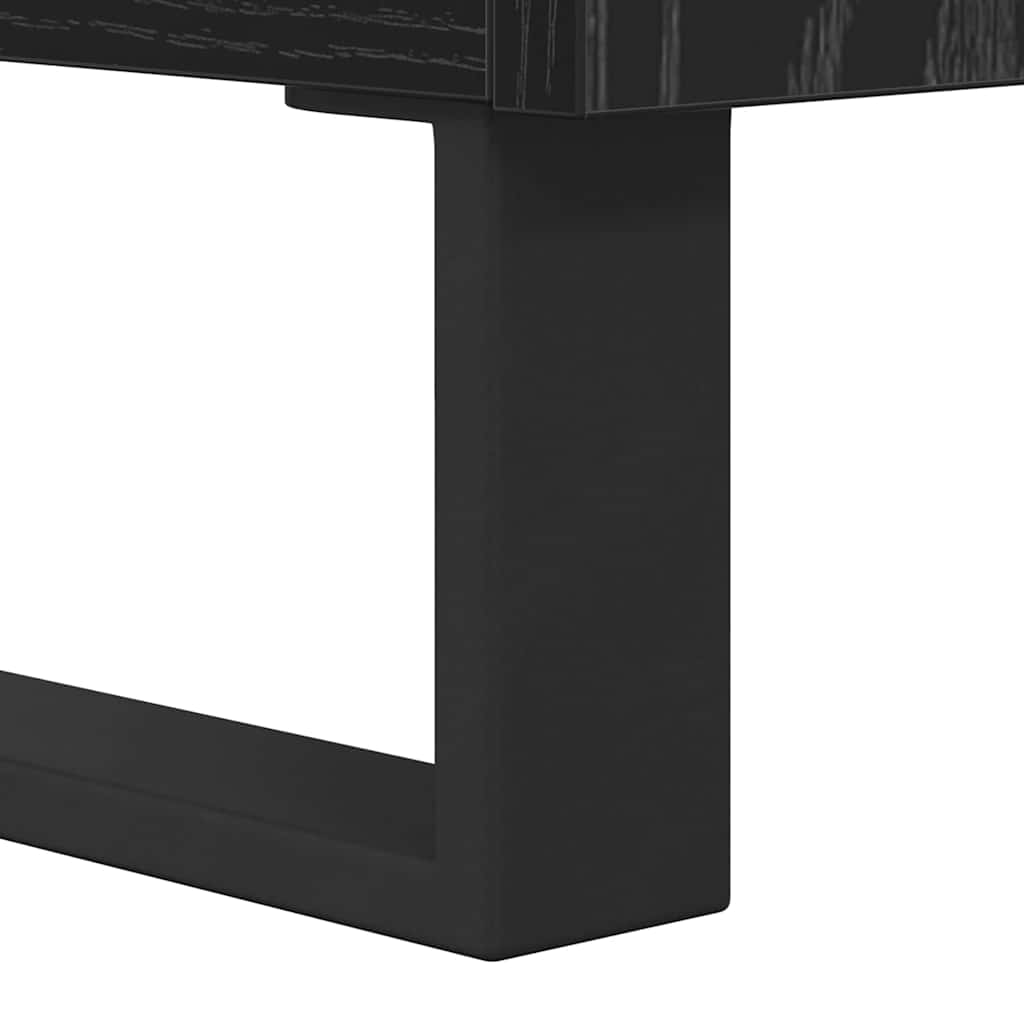 Highboard 2 stk. Schwarz Eichen-Optik 69,5 x 34 x 180 cm