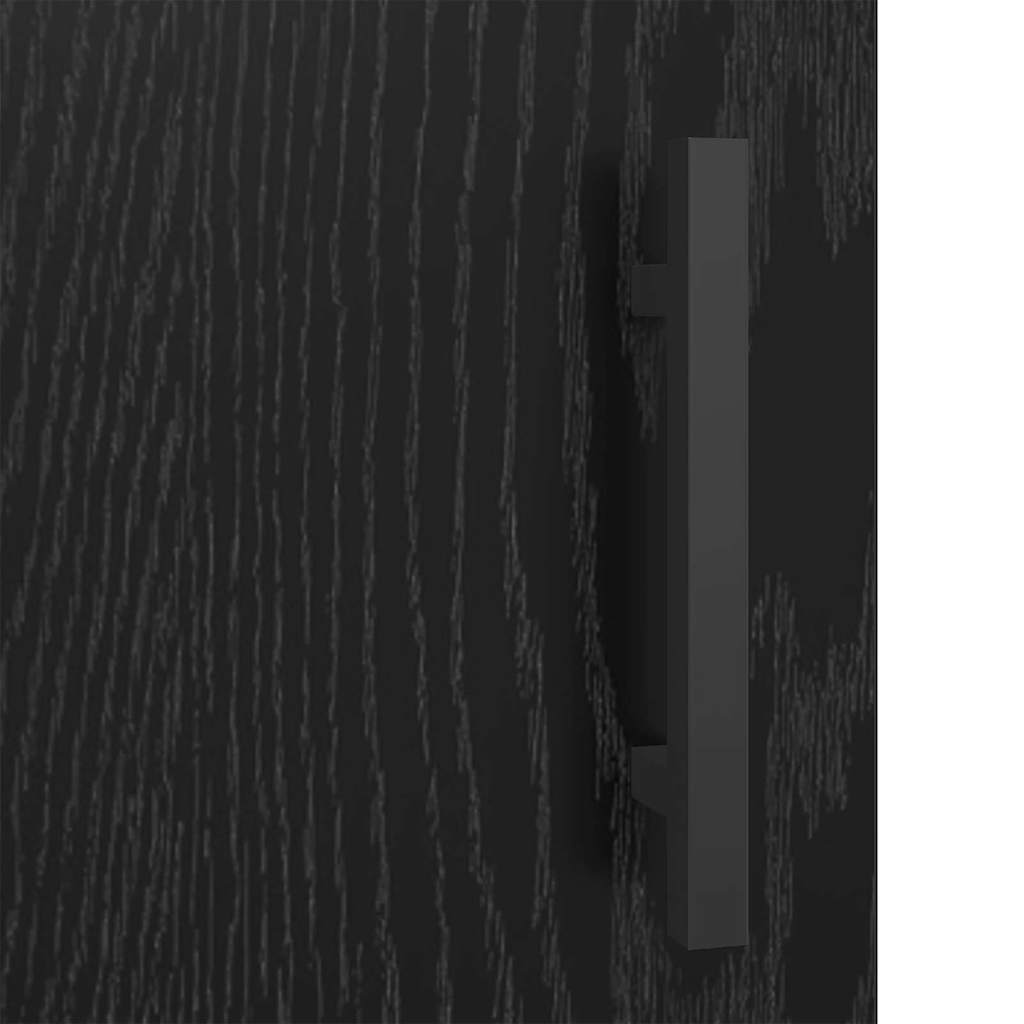 Highboard 2 stk. Schwarz Eichen-Optik 69,5 x 34 x 180 cm