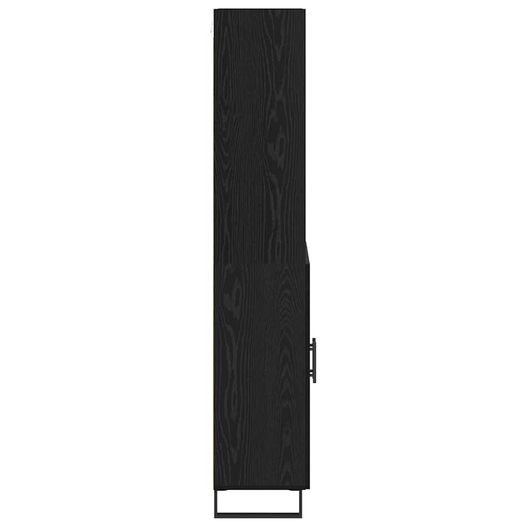 Highboard 2 stk. Schwarz Eichen-Optik 69,5 x 34 x 180 cm