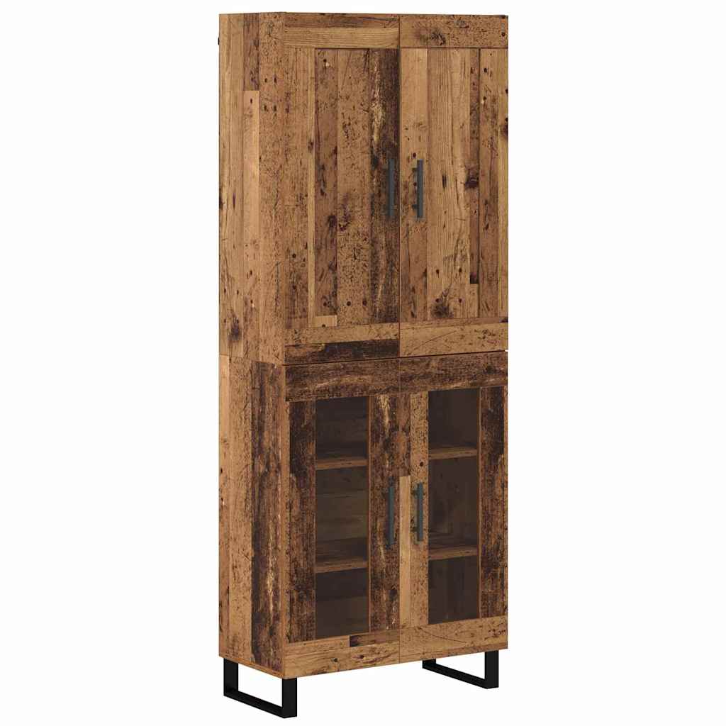 Highboard 2 Stk. Altholz 69,5 x 34 x 180 cm