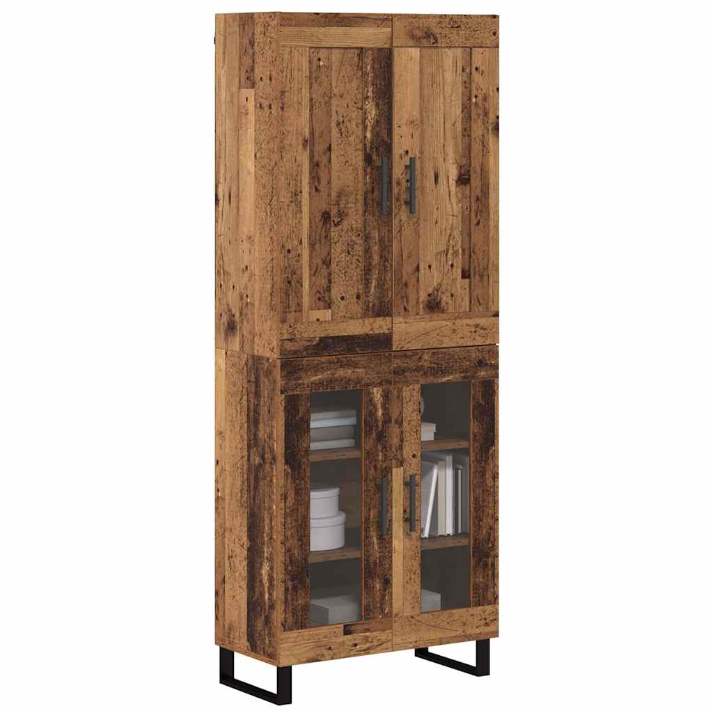 Highboard 2 Stk. Altholz 69,5 x 34 x 180 cm
