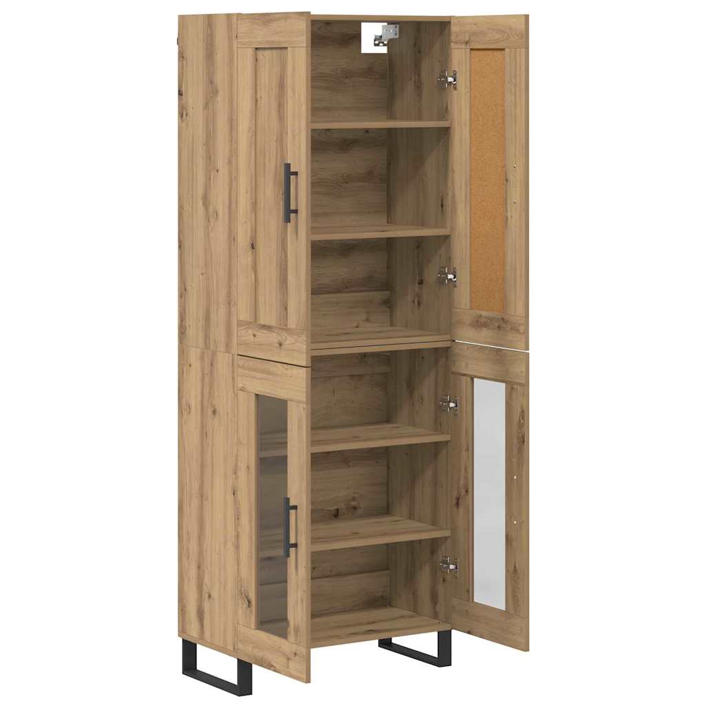 Highboard 2 pcs Artisan-Eiche 69,5 x 34 x 180 cm Holzwerkstoff