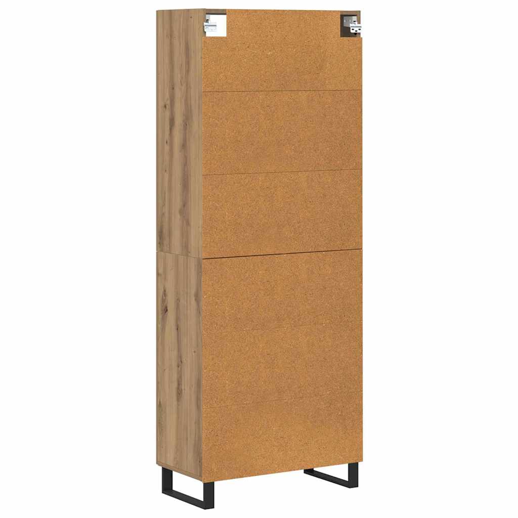 Highboard 2 pcs Artisan-Eiche 69,5 x 34 x 180 cm Holzwerkstoff