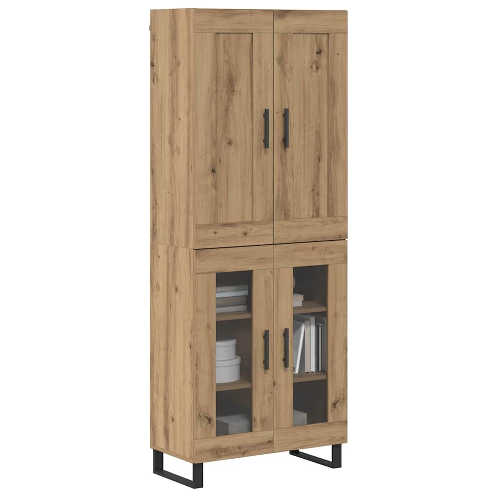 Highboard 2 pcs Artisan-Eiche 69,5 x 34 x 180 cm Holzwerkstoff