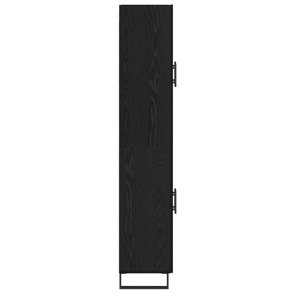 Highboard 2 stk. Schwarz Eichen-Optik 69,5 x 34 x 180 cm