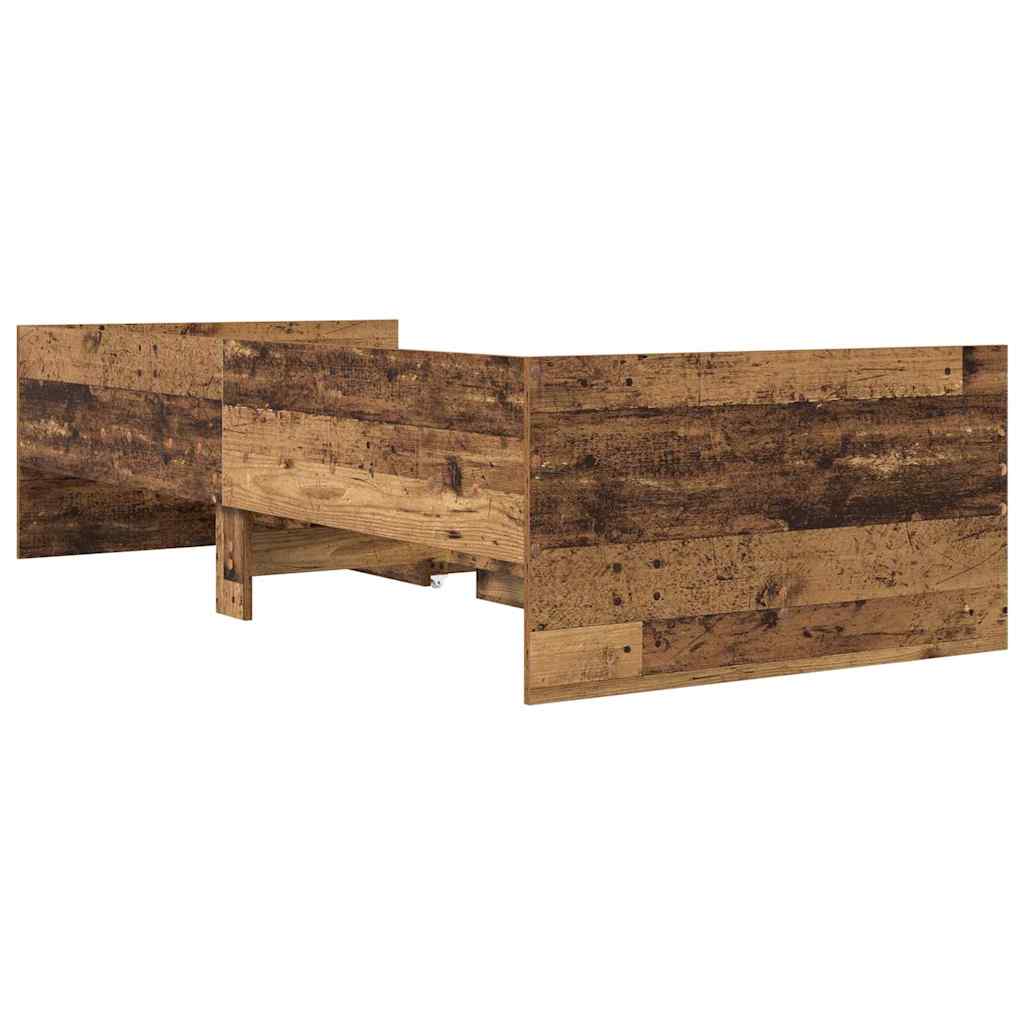 Bettrahmen Altholz 90 x 200 cm Massives Kiefernholz