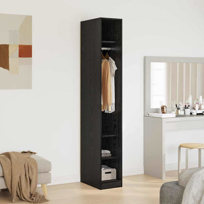 Kleiderschrank Schwarz Eichen-Optik 30 x 50 x 200 cm