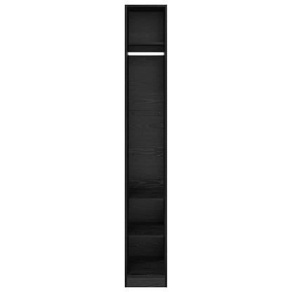 Kleiderschrank Schwarz Eichen-Optik 30 x 50 x 200 cm