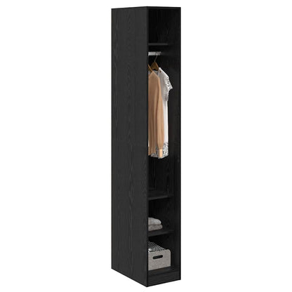 Kleiderschrank Schwarz Eichen-Optik 30 x 50 x 200 cm