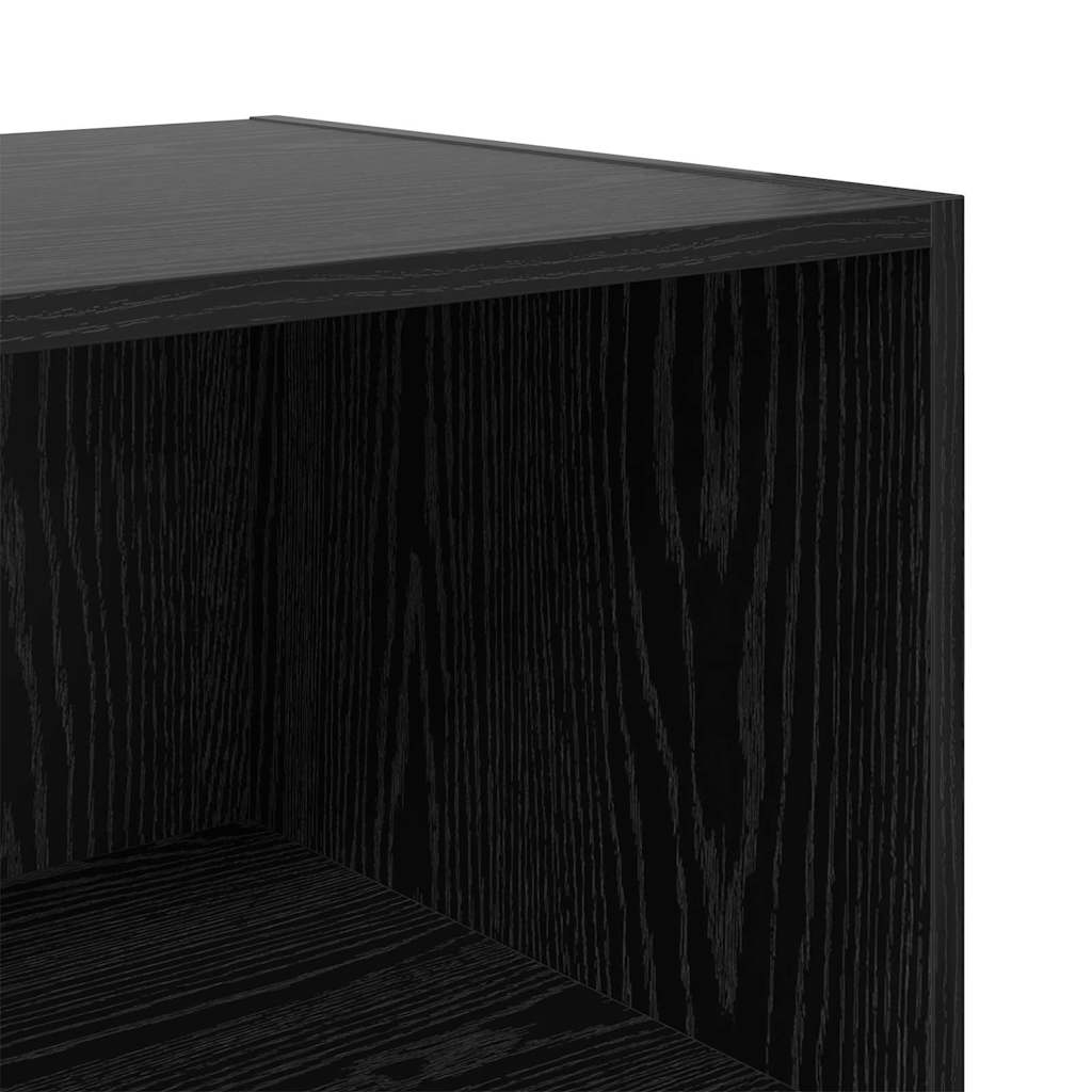 Kleiderschrank Schwarz Eichen-Optik 100 x 50 x 200 cm