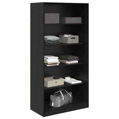 Kleiderschrank Schwarz Eichen-Optik 100 x 50 x 200 cm