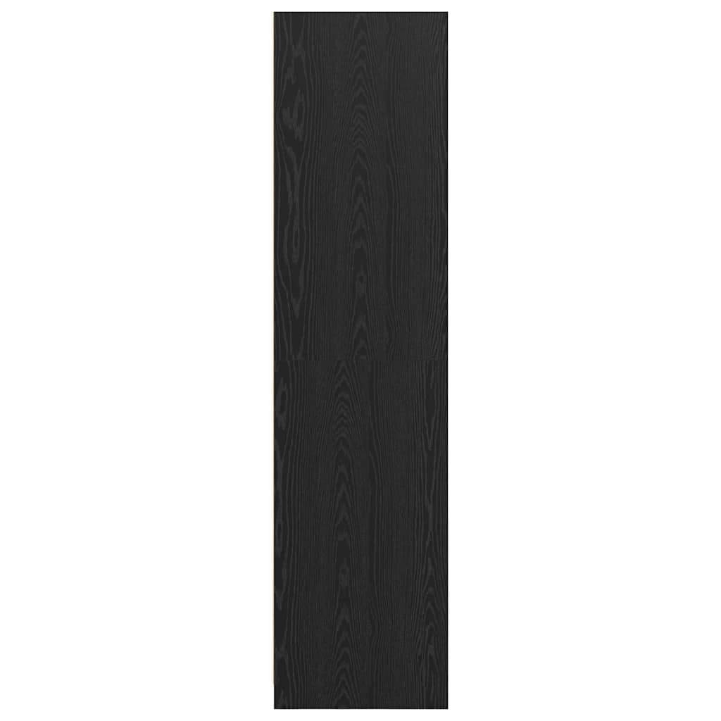 Kleiderschrank Schwarz Eichen-Optik 100 x 50 x 200 cm