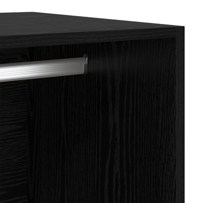 Kleiderschrank Schwarz Eichen-Optik 80 x 50 x 200 cm