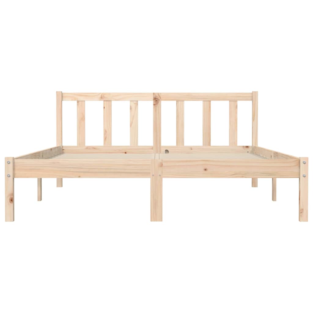 Bettrahmen Natur 152 x 203 cm Massivholz Kiefer