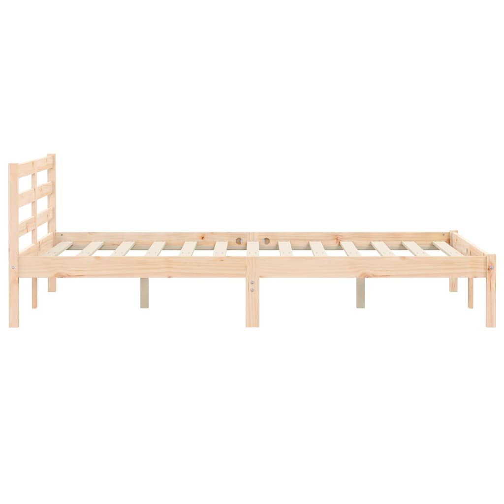 Bettrahmen Natur 208,5 x 157,5 x 69,5 cm Massivholz Kiefer