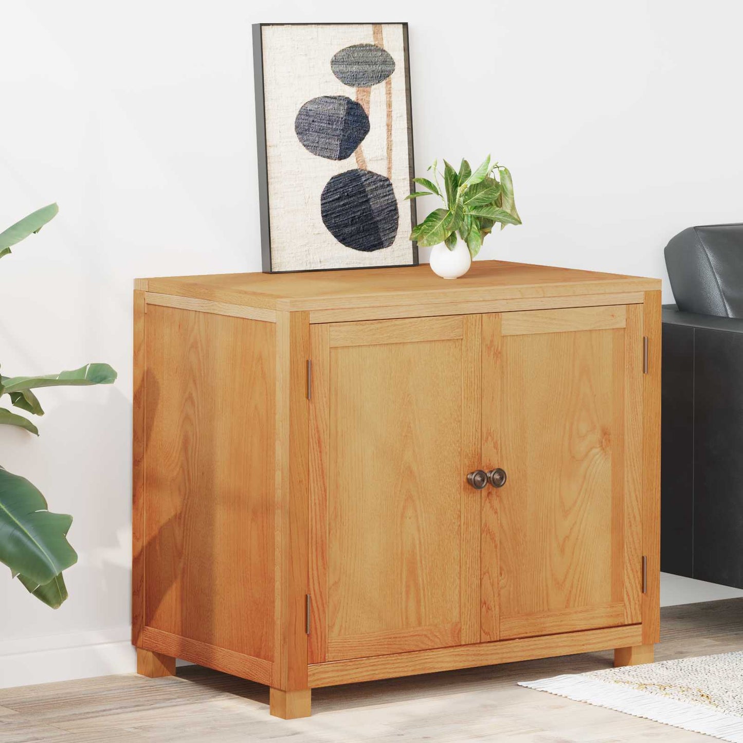 Schrank mit Speicher Braun 78 x 50 x 70 cm Massives Eichenholz