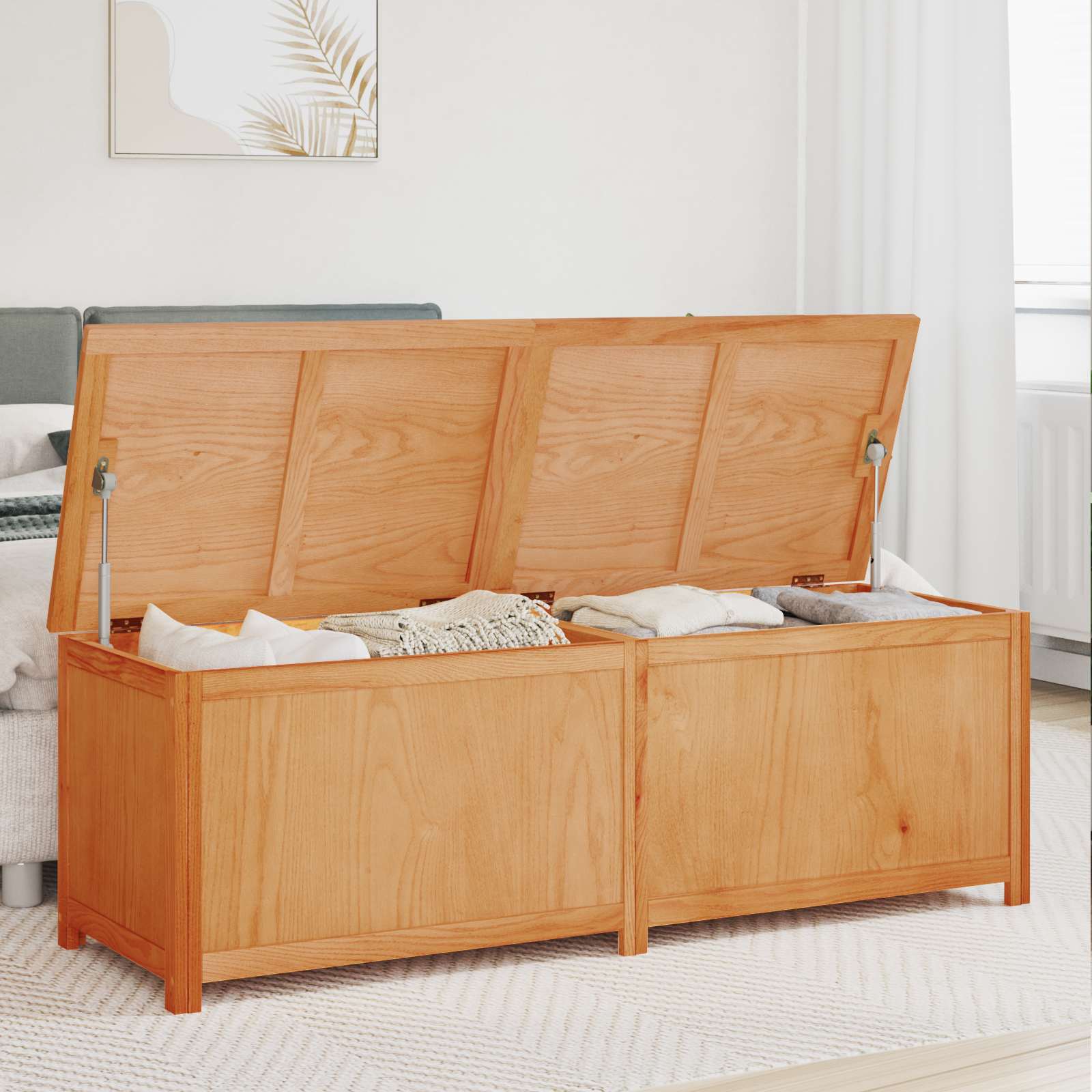 Aufbewahrungsbox 150 x 45 x 45 cm Massives Eichenholz