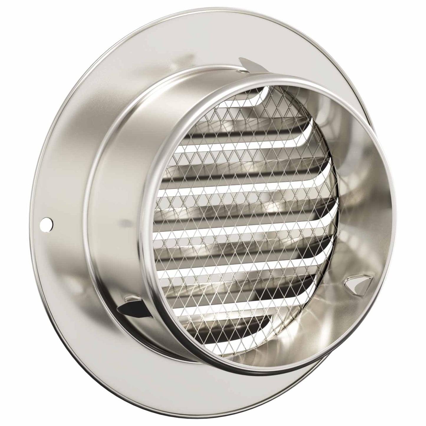 Lüftungsgitter 4 Stk. Silber 80 mm Edelstahl