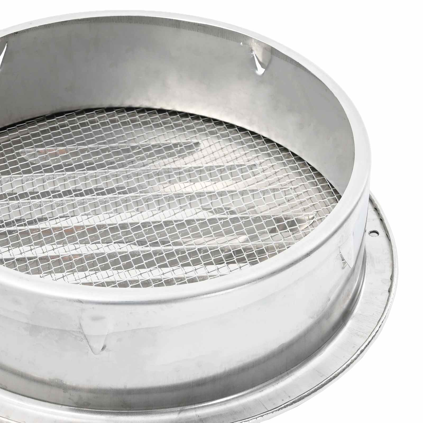 Lüftungsgitter 4 Stk. Silber 150 mm Edelstahl