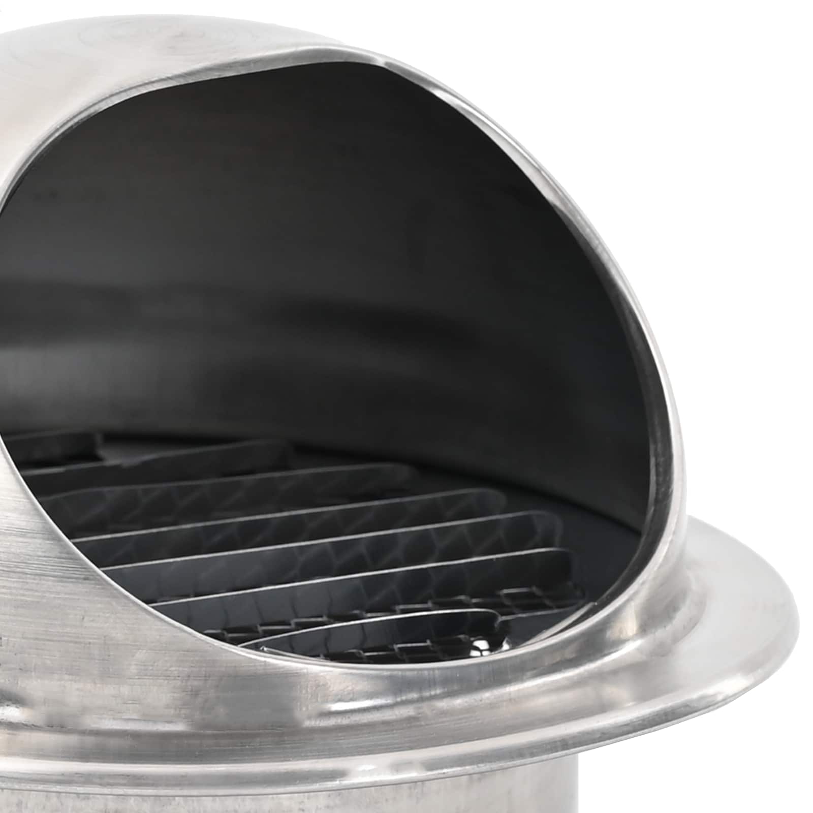 Lüftungsgitter 2 Stk. Silber 80 mm Edelstahl