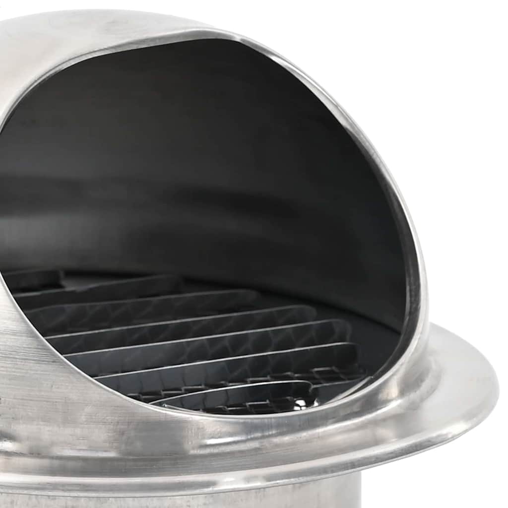Lüftungsgitter 8 Stk. Silber 100 mm Edelstahl
