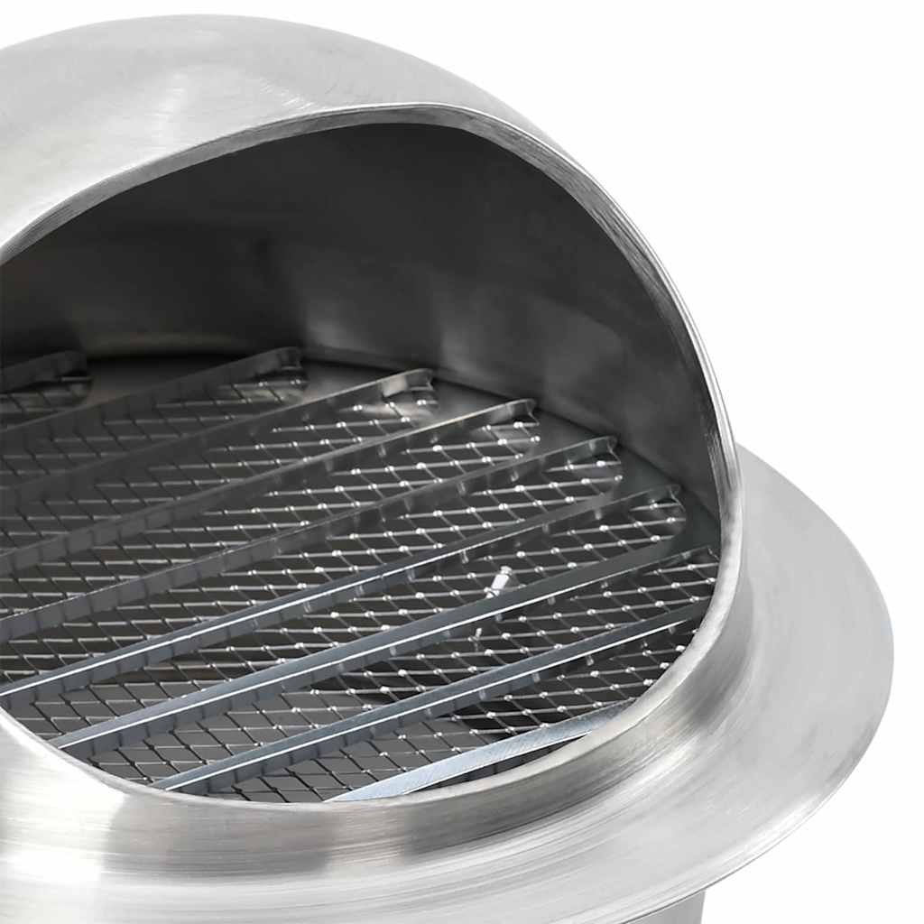 Lüftungsgitter 8 Stk. Silber 150 mm Edelstahl