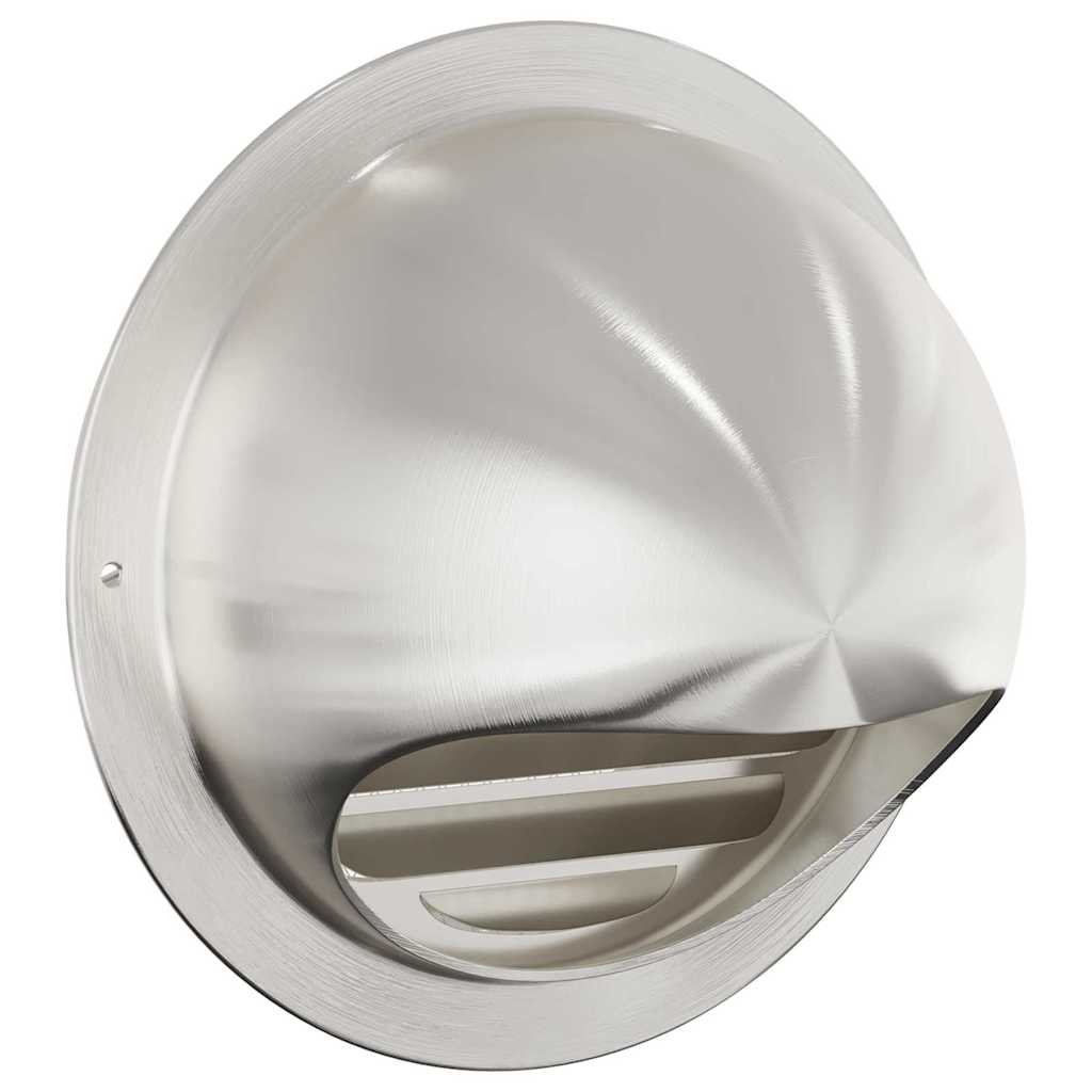 Lüftungsgitter 8 Stk. Silber 150 mm Edelstahl